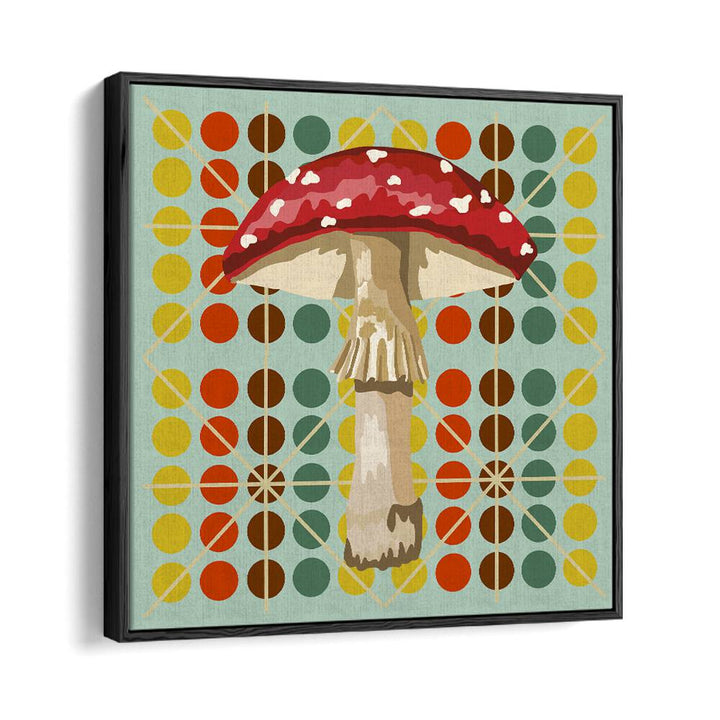 Mushroom By Lynnda Rakos Pop Art Paintings Pop Art Prints in Black Floater Frame