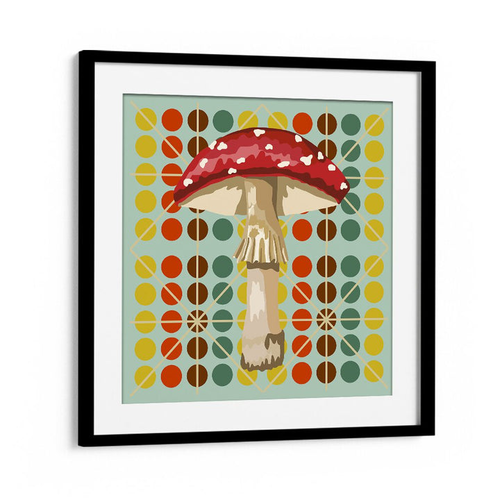 Mushroom By Lynnda Rakos Pop Art Paintings Pop Art Prints in Black Frame With Mount