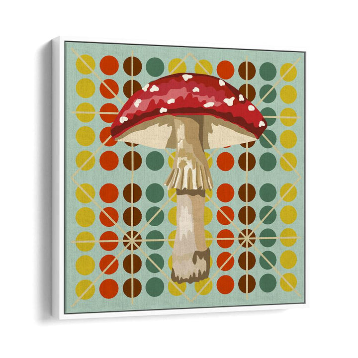 Mushroom By Lynnda Rakos Pop Art Paintings Pop Art Prints in White Floater Frame