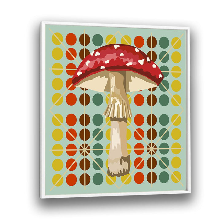 Mushroom By Lynnda Rakos Pop Art Paintings Pop Art Prints in White Plain Frame