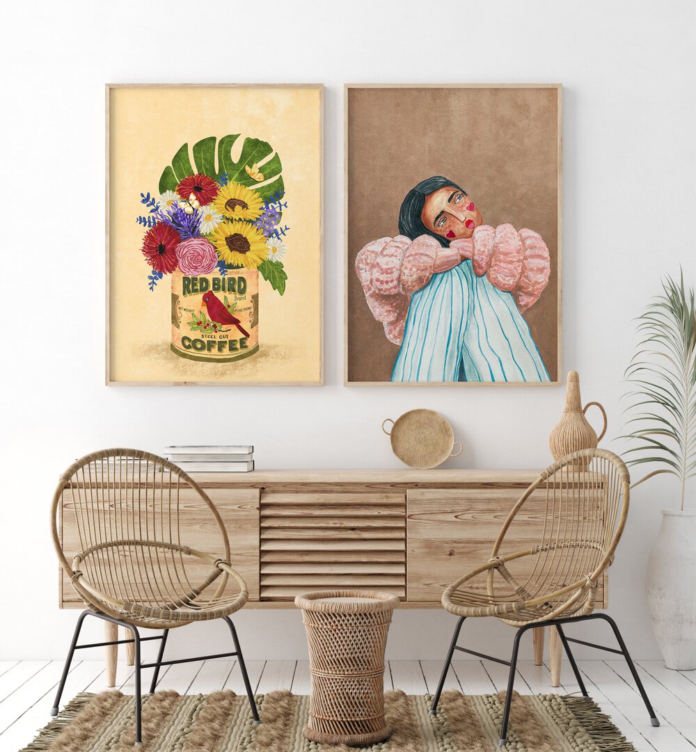 Sophisticated MUTED DRAMA SET, SET OF 2 PAINTINGS with soft tones, enhancing your space's elegance and texture.