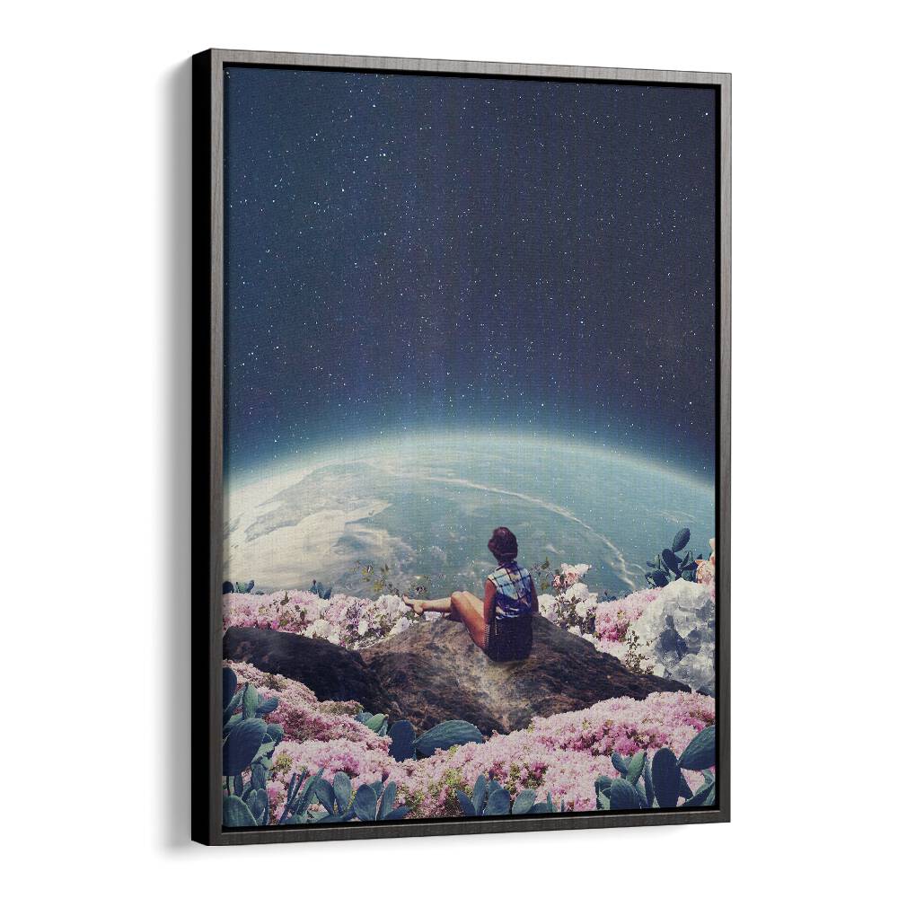 My World Blossomed When I Loved You By Frank Moth Surreal Art Prints Surrealism in Black Floater Frame