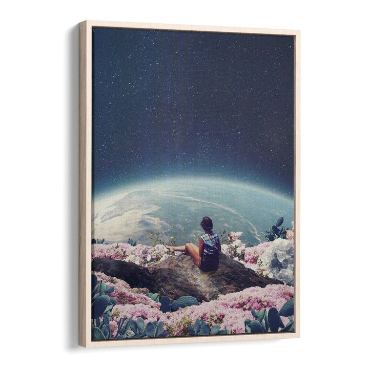 My World Blossomed When I Loved You By Frank Moth Surreal Art Prints Surrealism in Oak Wood Floater Frame