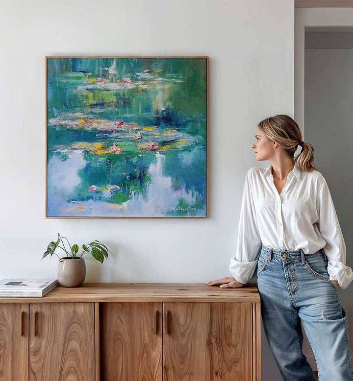 MYSTIC LILIES , FLORAL FLOWER PAINTINGS