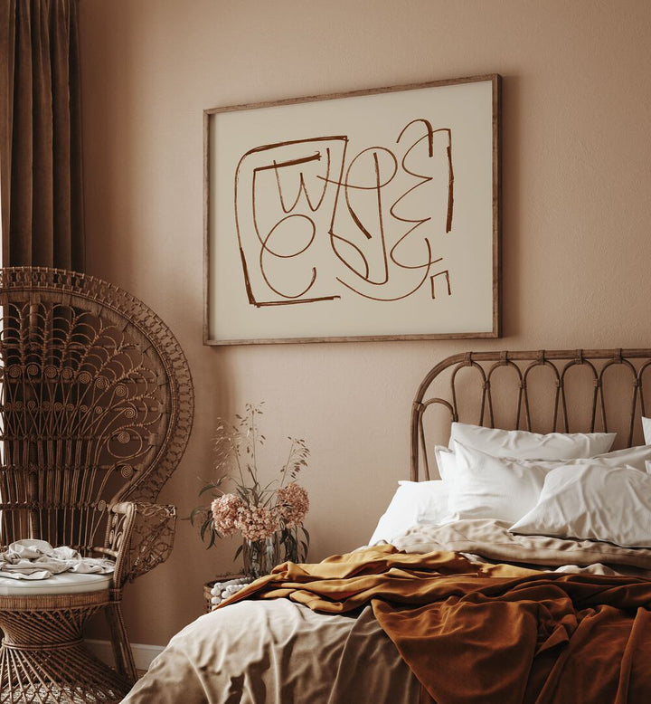 Elevate your space with NATIVE, ABSTRACT PAINTINGS, showcasing vibrant colors and creative forms in a cozy setting.