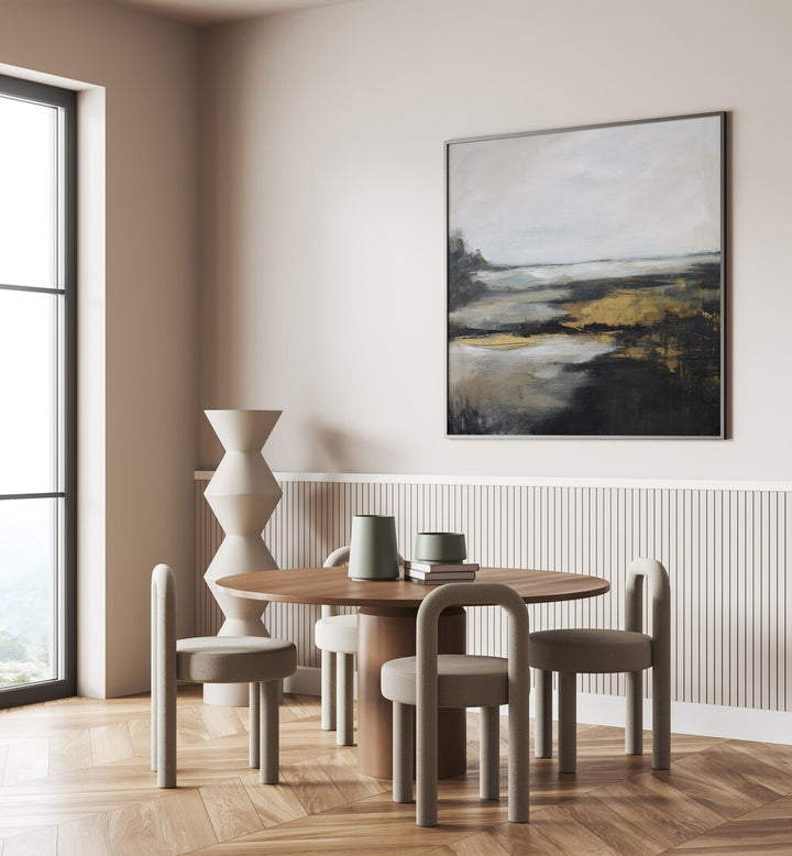 Stylish living room featuring NATURE INSPIRED LANDSCAPE, LANDSCAPE PAINTINGS for serene home decor transformation.