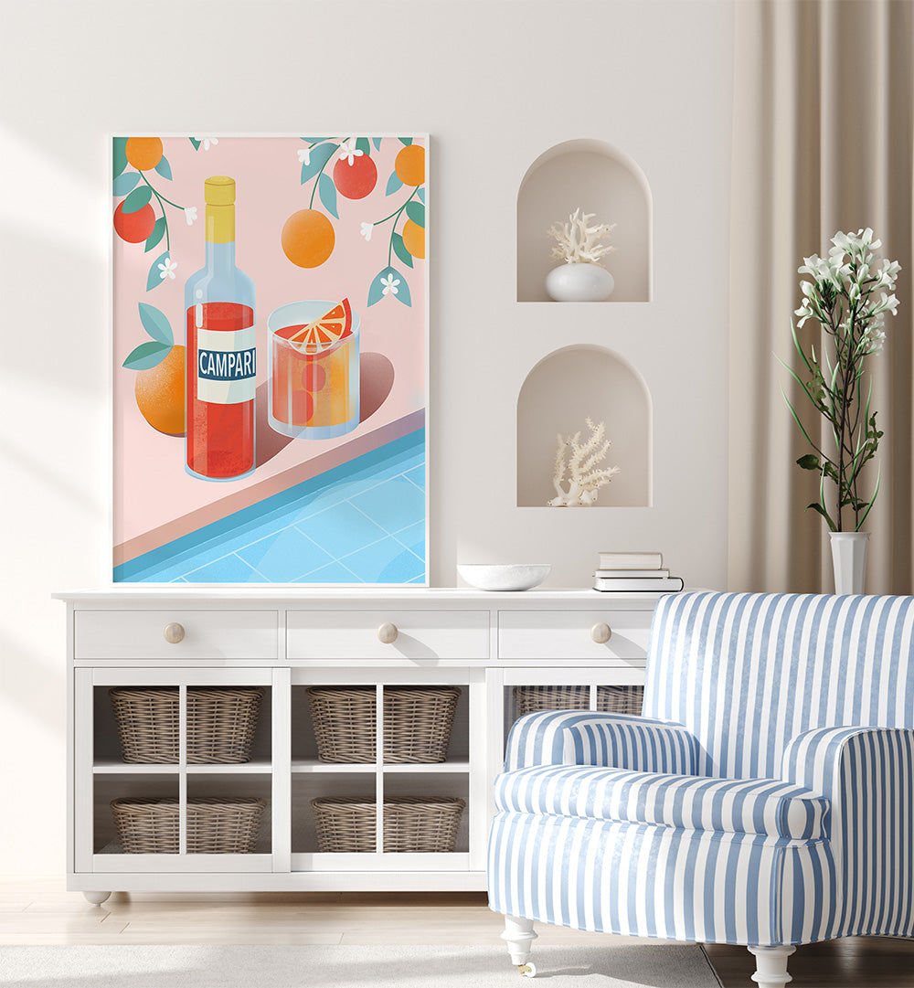 NEGRONI COCKTAIL , BAR & CAFE ART