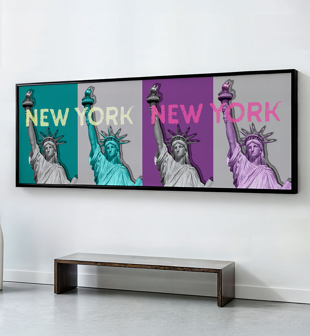 NEW YORK POP ART STATUE , PANORAMIC ART
