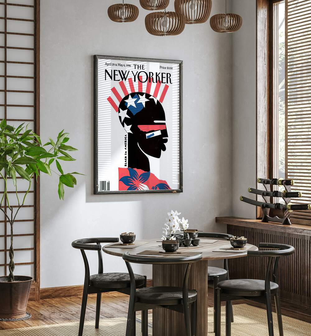 New Yorker Magazine Poster - 1996 Issue I Artwork Placed on a wall In A Living Room 