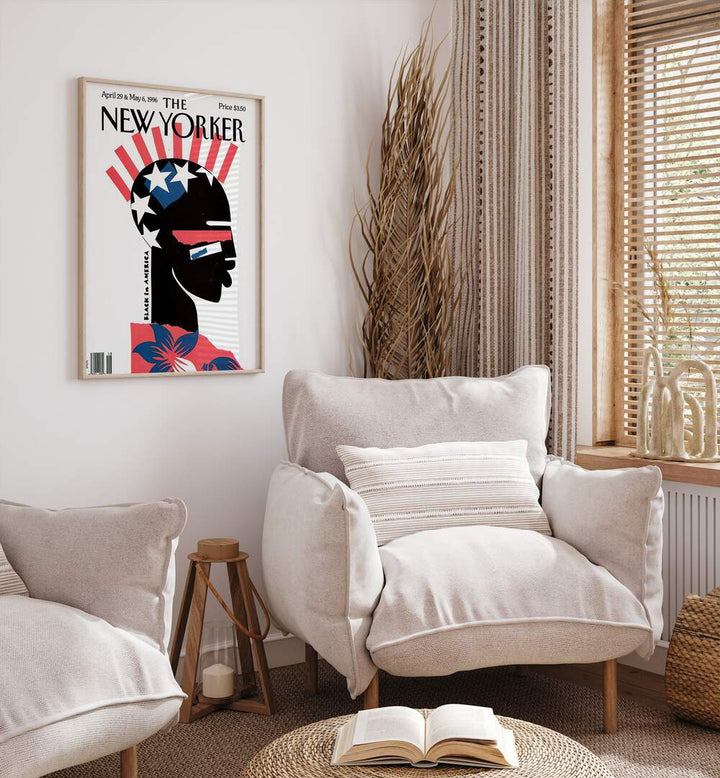 New Yorker Magazine Poster - 1996 Issue I Artwork Placed on a wall In A Living Room 