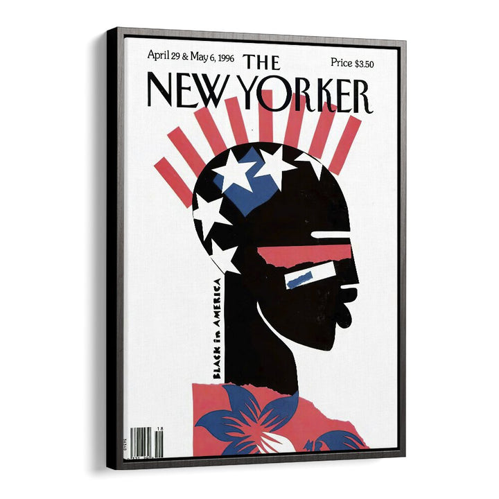 New Yorker Magazine Poster - 1996 Issue I Artwork  in Black Floater Frame