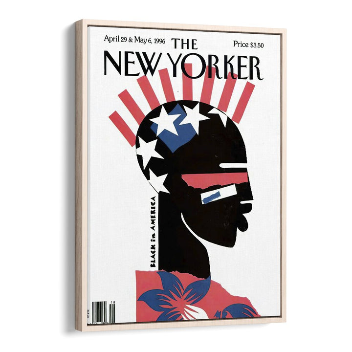 New Yorker Magazine Poster - 1996 Issue I Artwork in Oak Wood Floater Frame