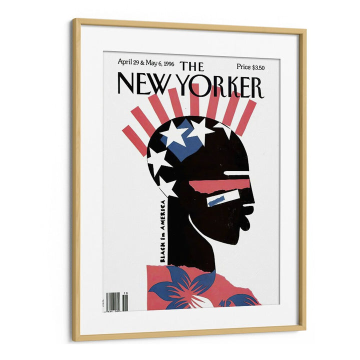 New Yorker Magazine Poster - 1996 Issue I Artwork in Oak Wood Frame With Mount
