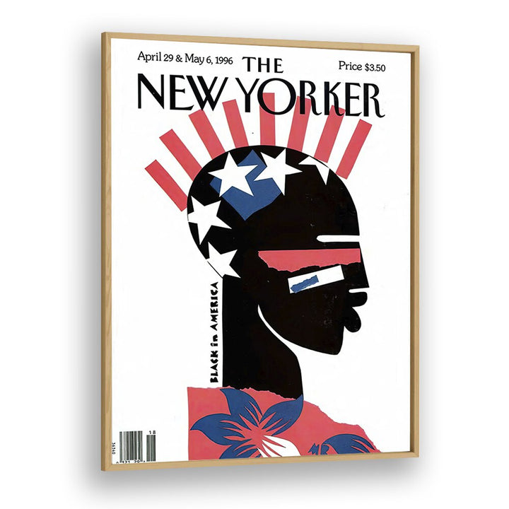 New Yorker Magazine Poster - 1996 Issue I Artwork in Oak Wood Plain Frame