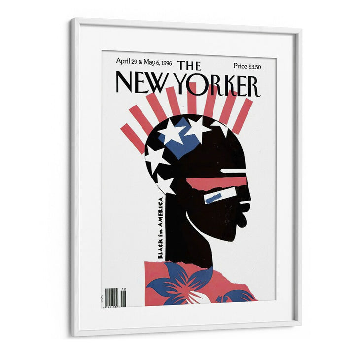 New Yorker Magazine Poster - 1996 Issue I Artwork  in White frame With Mount