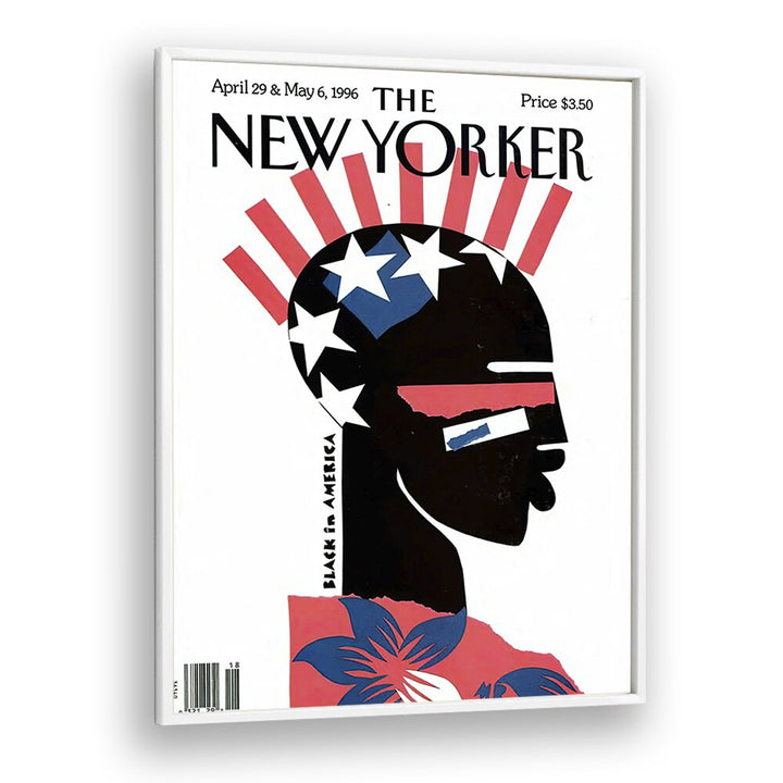 New Yorker Magazine Poster - 1996 Issue I Artwork in White Plain Frame