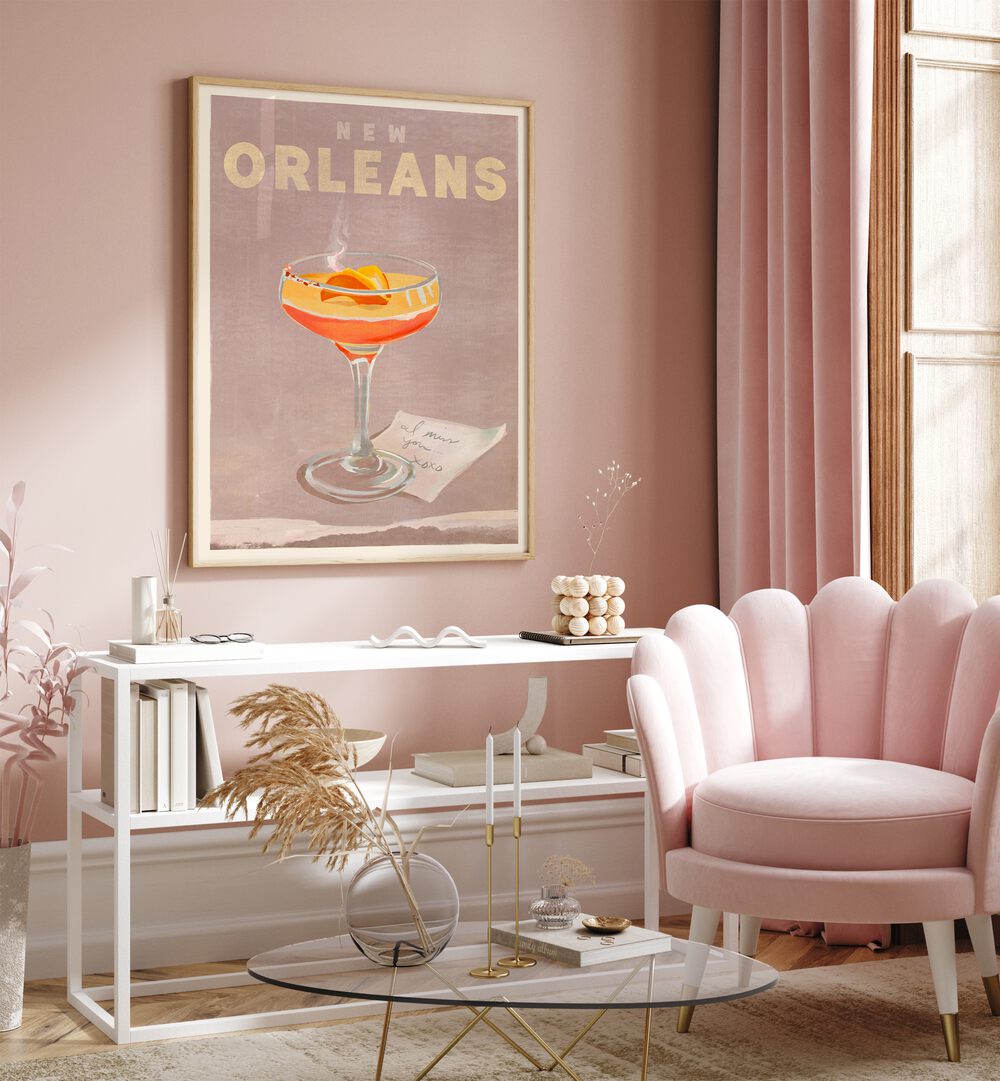 Transform your space with our New Orleans Cocktail, Bar art, capturing the vibrant essence of New Orleans' bar culture.