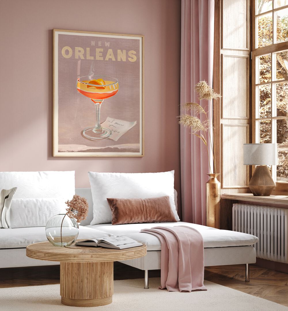 Transform your space with vibrant New Orleans Cocktail, Bar art that captures the city's lively bar culture.