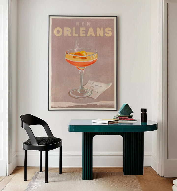 Transform your space with vibrant NEW ORLEANS COCKTAIL , BAR art, capturing the essence of the city's bar culture.
