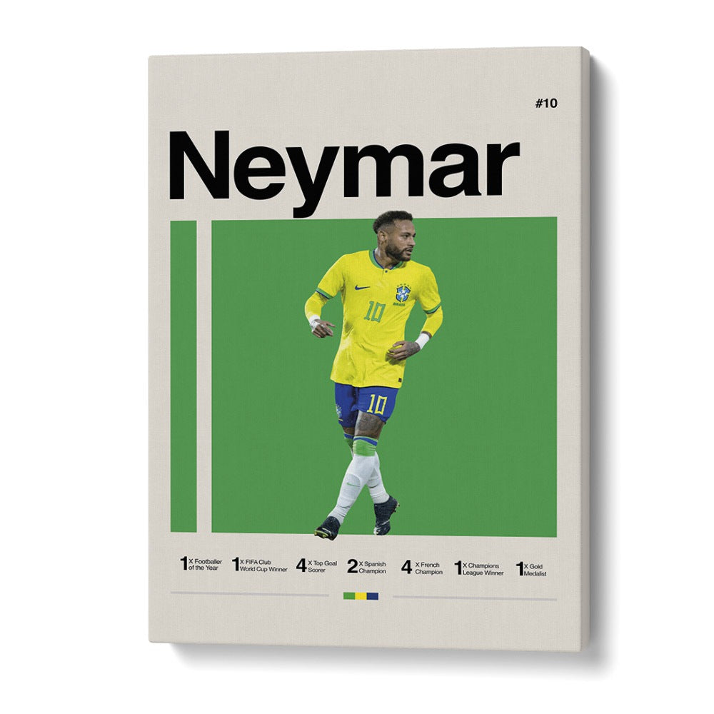 Neymar: A Football Maestro Sports Art Artwork in Gallery Wrap