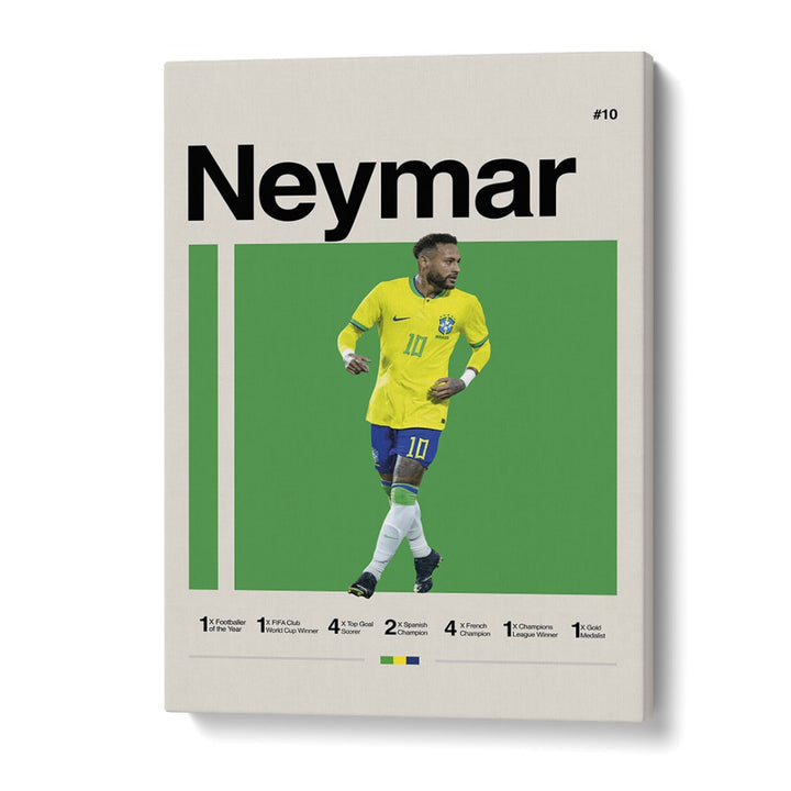 Neymar: A Football Maestro Sports Art Artwork in Gallery Wrap