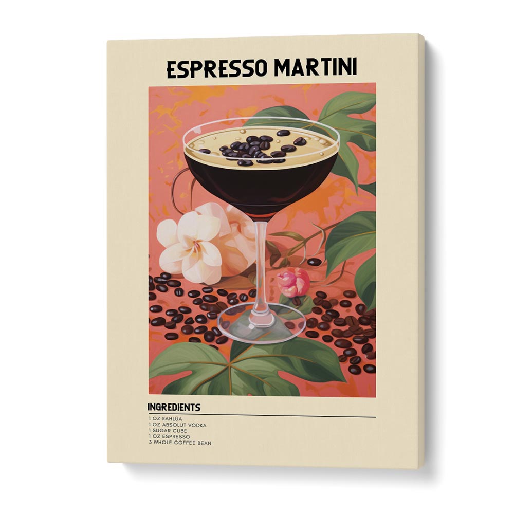 Night Time Elegance Espresso Martini Bar & Cafe Art Artwork in Gallery Wrap