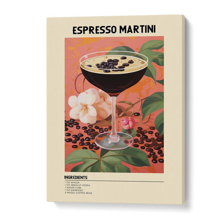 Night Time Elegance Espresso Martini Bar & Cafe Art Artwork in Gallery Wrap