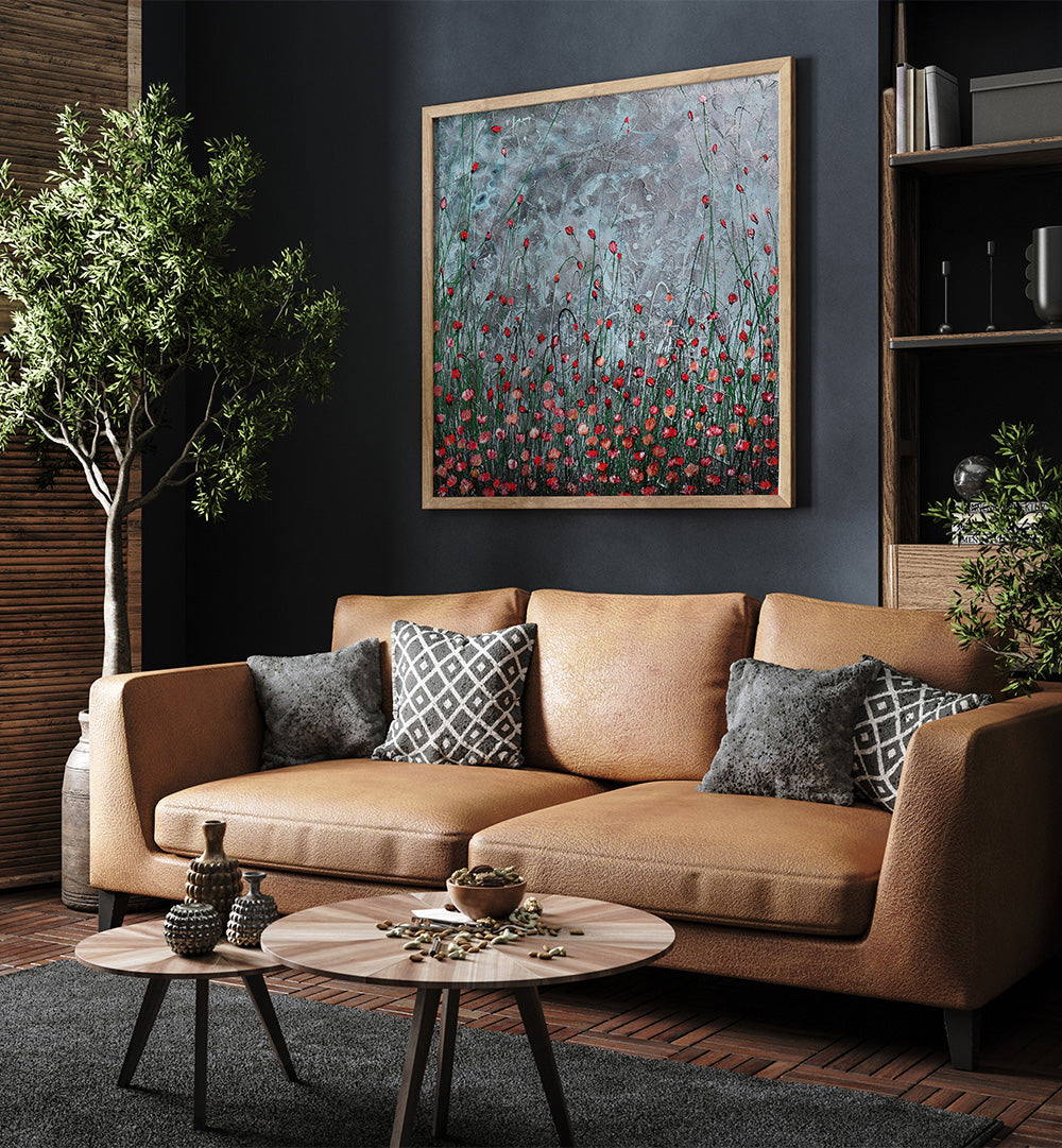 NIGHT IS COMING , FLORAL FLOWER PAINTINGS