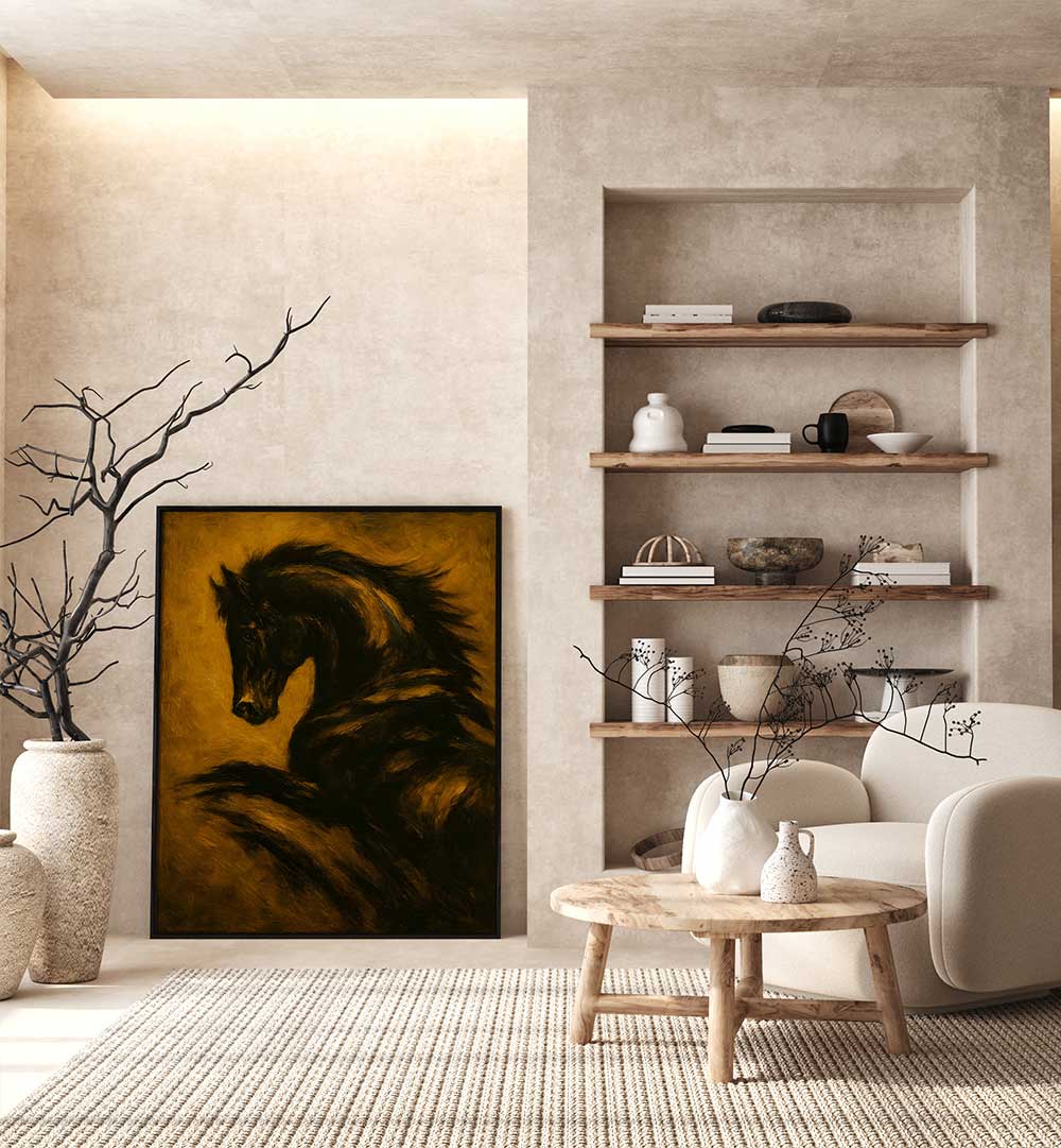 NIGHTMARE STALLION , EXPRESSIONISM PAINTINGS