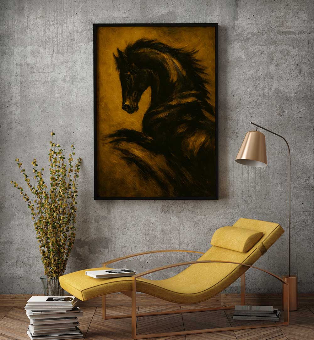 NIGHTMARE STALLION , EXPRESSIONISM PAINTINGS