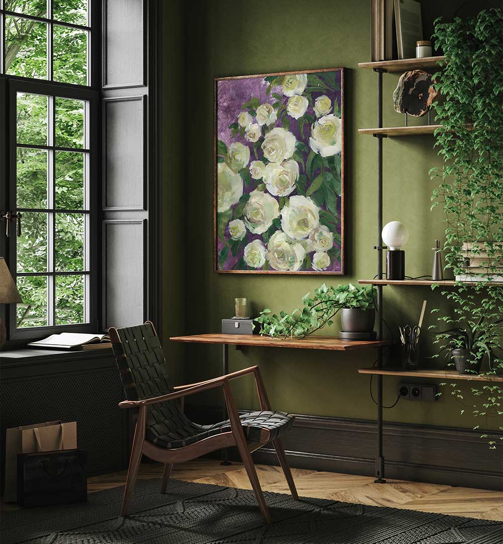 NORAY PAINTERLY ROSES , FLORAL FLOWER PAINTINGS