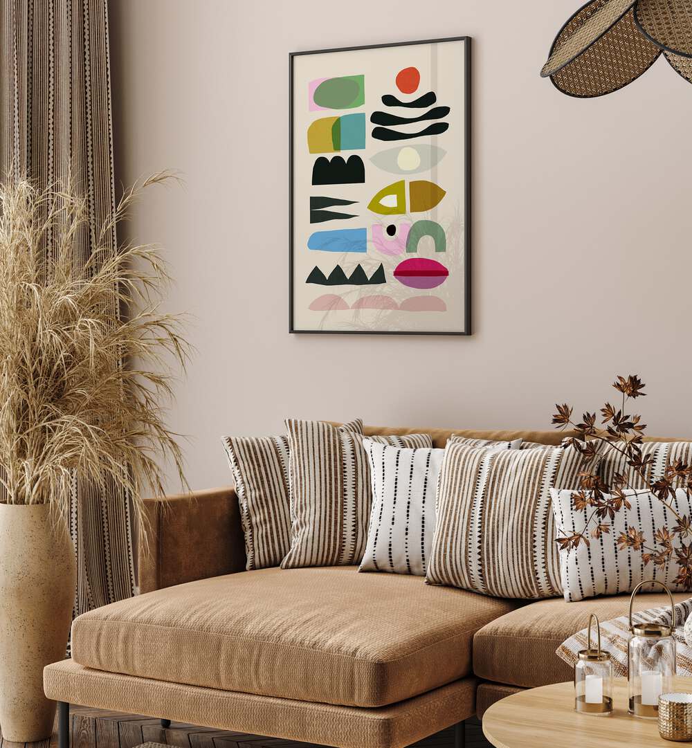 Vibrant NORD II, ABSTRACT PAINTINGS enhance modern decor with dynamic shapes and colors, perfect for any room.