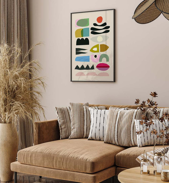Vibrant NORD II, ABSTRACT PAINTINGS enhance modern decor with dynamic shapes and colors, perfect for any room.