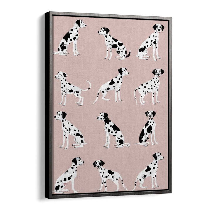 Not 101 Dalmatian Kids Art Artwork in Black Floater Frame
