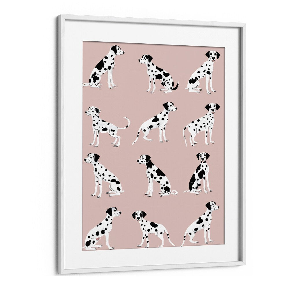 Not 101 Dalmatian Kids Art Artwork in White Frame With Mount