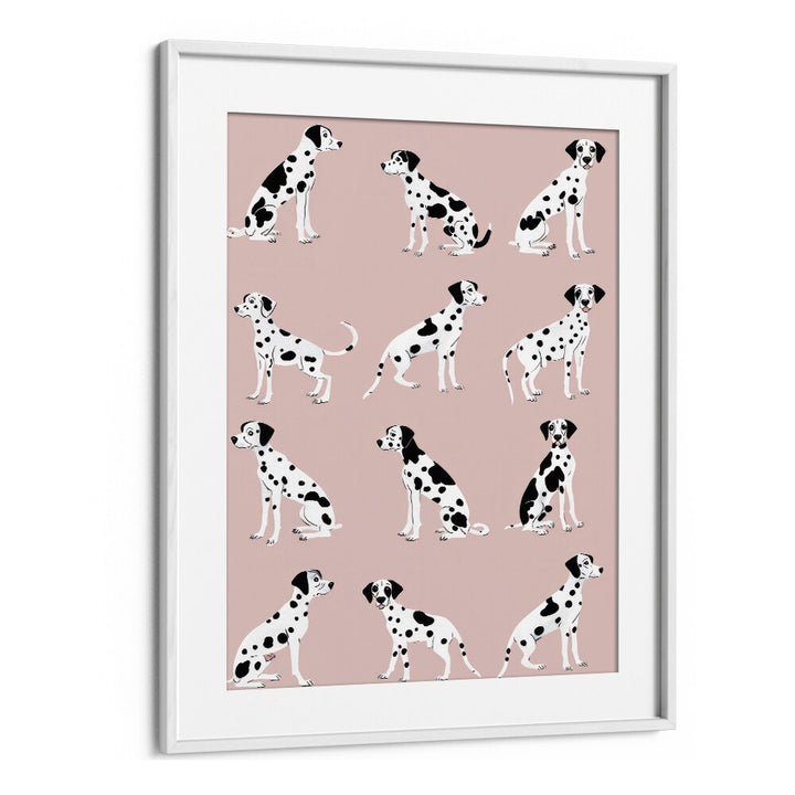 Not 101 Dalmatian Kids Art Artwork in White Frame With Mount