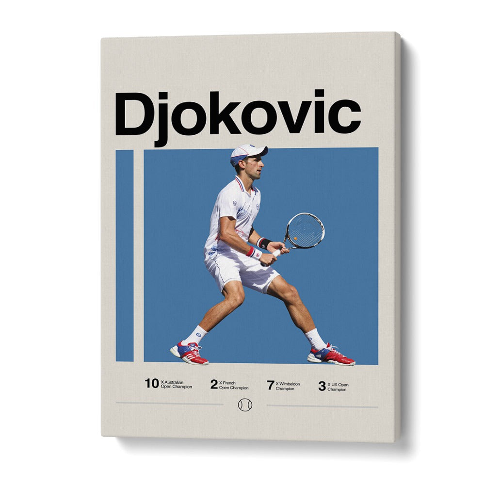 Novak Djokovic Sports Art Artwork in Gallery Wrap