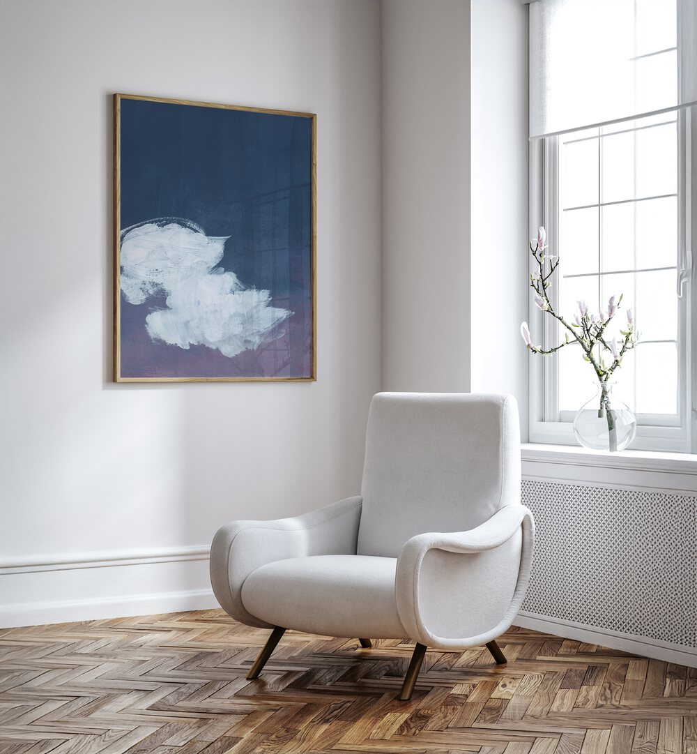 MYSTIC INDIGO CLOUDS V, ABSTRACT PAINTINGS adds modern elegance to your space, blending tranquility and creativity.