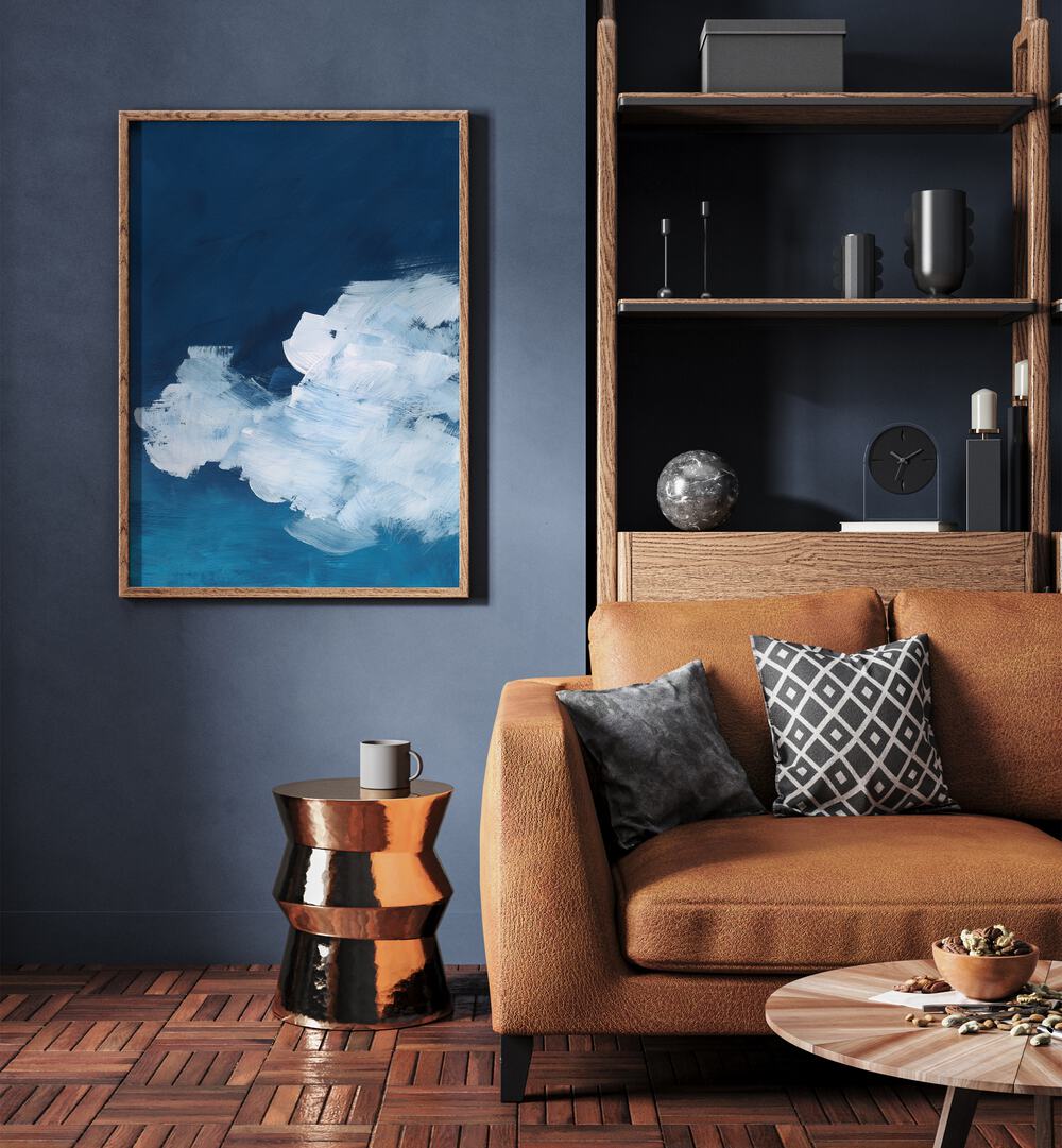 MYSTIC INDIGO CLOUDS I , ABSTRACT ART , ABSTRACT PAINTINGS