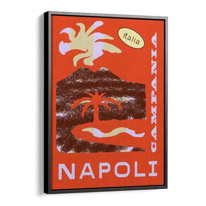 Napoli Travel Posters Travel Art Prints in Black Floater Frame