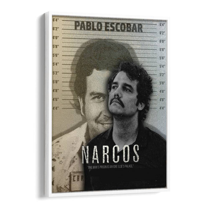 Narcos  by Grishma Korjani Movie Posters in White Floater Frame