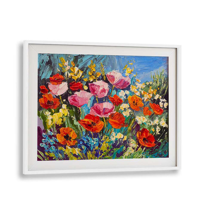 Natures Palette ii Vintage European Paintings in White Frame With Mount