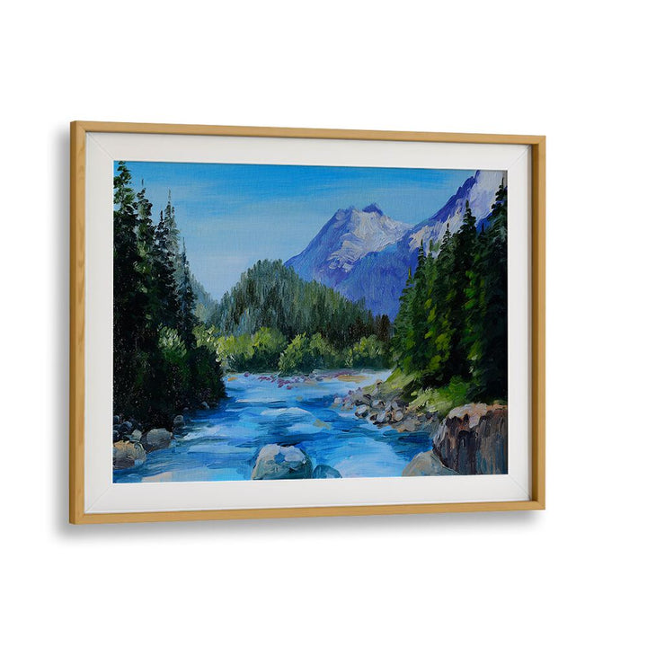 Natures Veins Vintage European Paintings in Oak Wood Frame With Mount