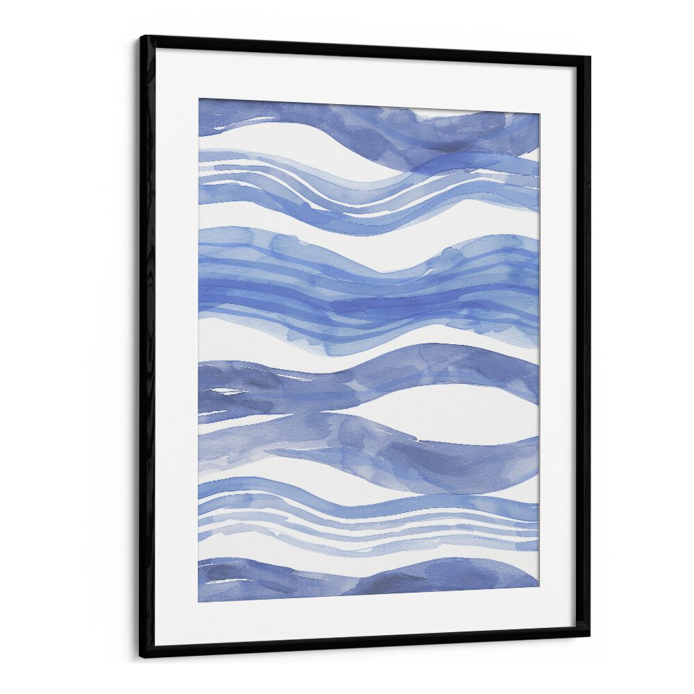 Nautical Notes V Beach Prints Coastal Wall Art in Black Frame With Mount