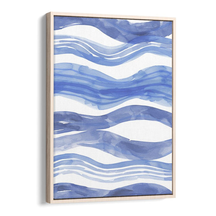 Nautical Notes V Beach Prints Coastal Wall Art in Oak Wood Floater Frame