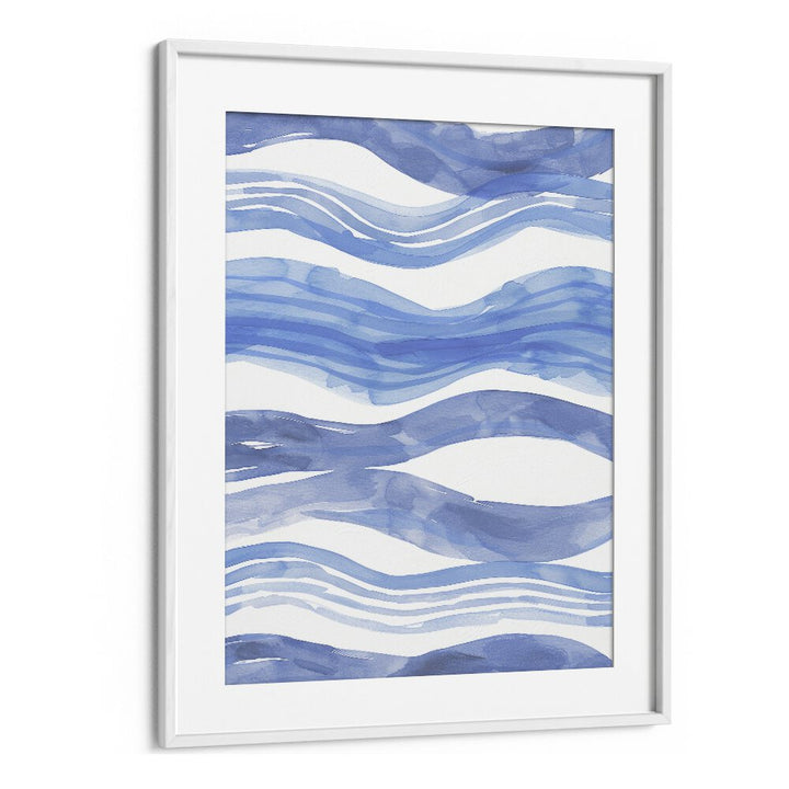 Nautical Notes V Beach Prints Coastal Wall Art in White Frame With Mount