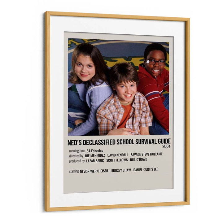 Neds Declassified School Survival Guide 2004 Movie Posters in Oak Wood Frame With Mount