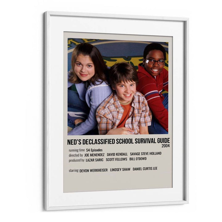 Neds Declassified School Survival Guide 2004 Movie Posters in White Frame With Mount