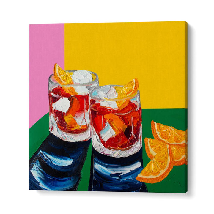 Negronis I by Alice Straker Kitchen Posters Kitchen Art Prints in Gallery Wrap