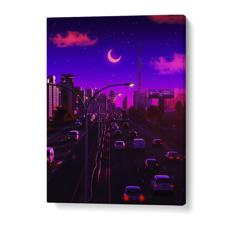 Neon Dusk by Ritvik Takkar Surrealism in Gallery Wrap